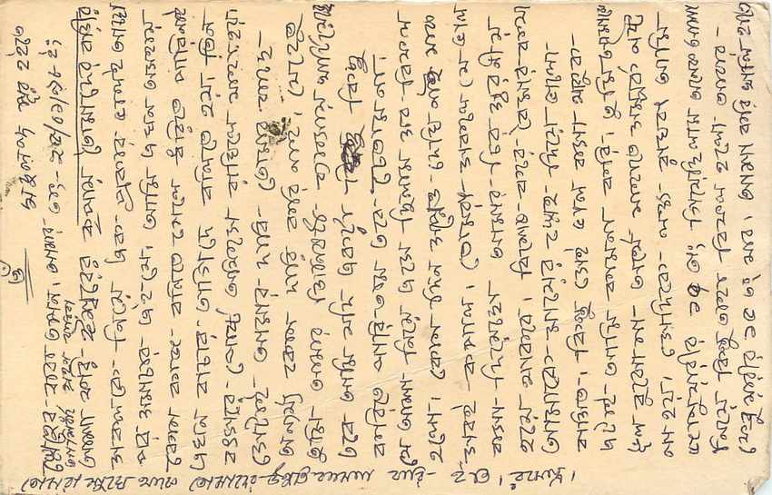 Inde India Entier Postal Stationary Tigre Tiger  — Verso