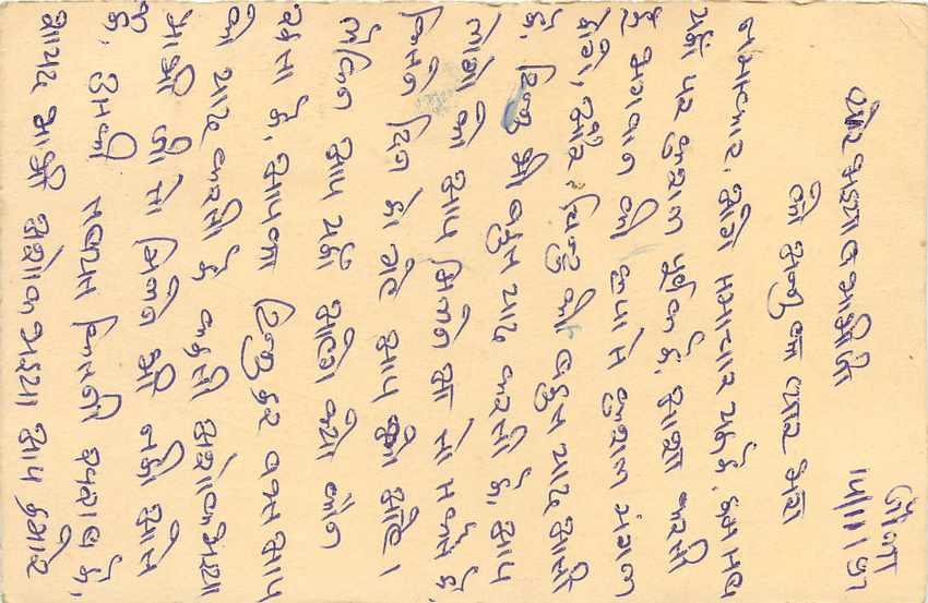 Inde India Entier Postal Stationary Tigre Tiger  — Verso