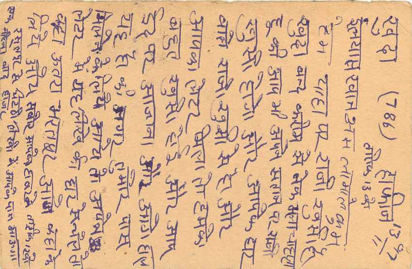 Inde India Entier Postal Stationary Tigre Tiger  — Verso
