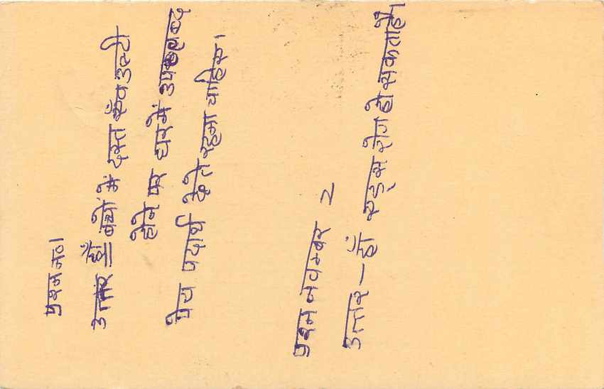 Inde India Entier Postal Stationary Tigre Tiger  — Verso