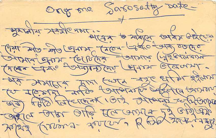 Inde India Entier Postal Stationary Tigre Tiger  — Verso