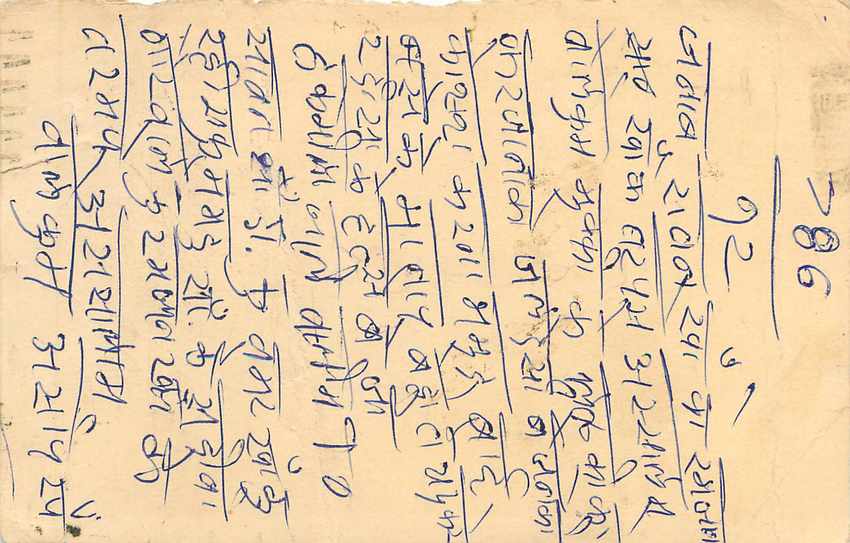 Inde India Entier Postal Stationary Tigre Tiger  — Verso