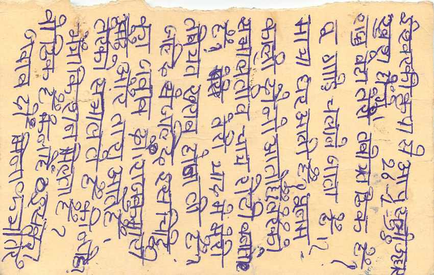 Inde India Entier Postal Stationary Tigre Tiger  — Verso
