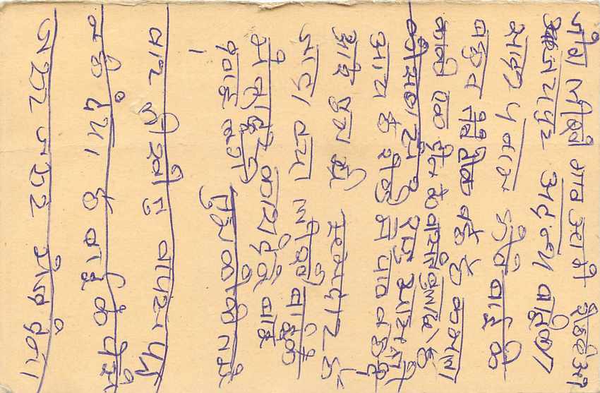 Inde India Entier Postal Stationary Tigre Tiger  — Verso