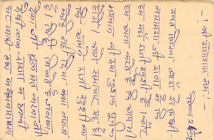 Inde India Entier Postal Stationary Tigre Tiger  — Verso