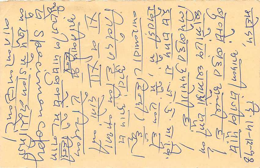 Inde India Entier Postal Stationary Tigre Tiger  — Verso
