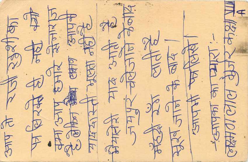 Inde India Entier Postal Stationary Tigre Tiger  — Verso