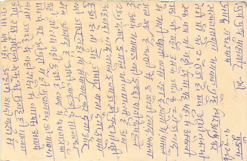 Inde India Entier Postal Stationary Tigre Tiger  — Verso
