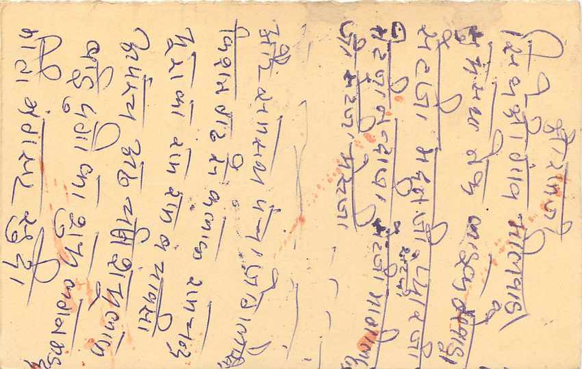 Inde India Entier Postal Stationary Tigre Tiger  — Verso