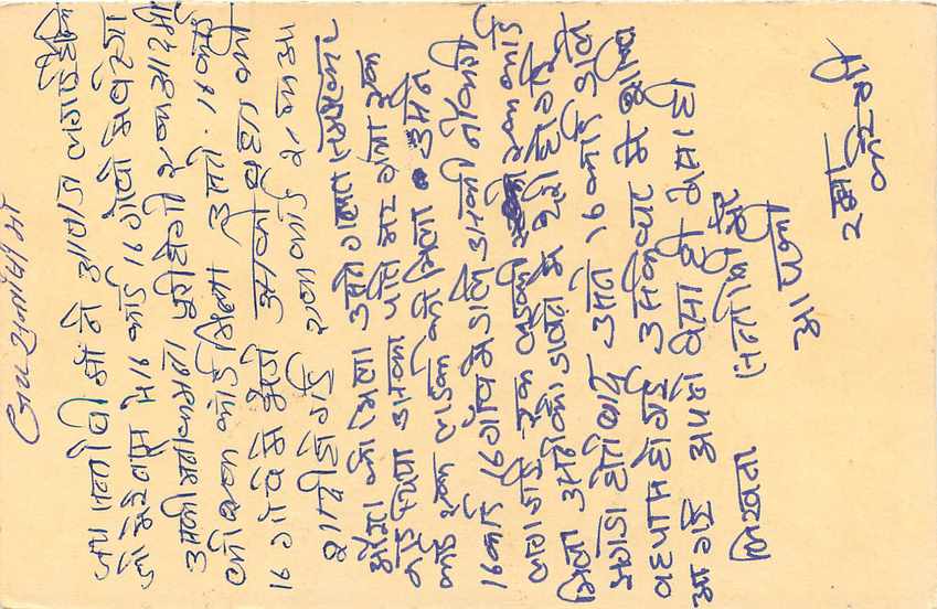 Inde India Entier Postal Stationary Tigre Tiger  — Verso
