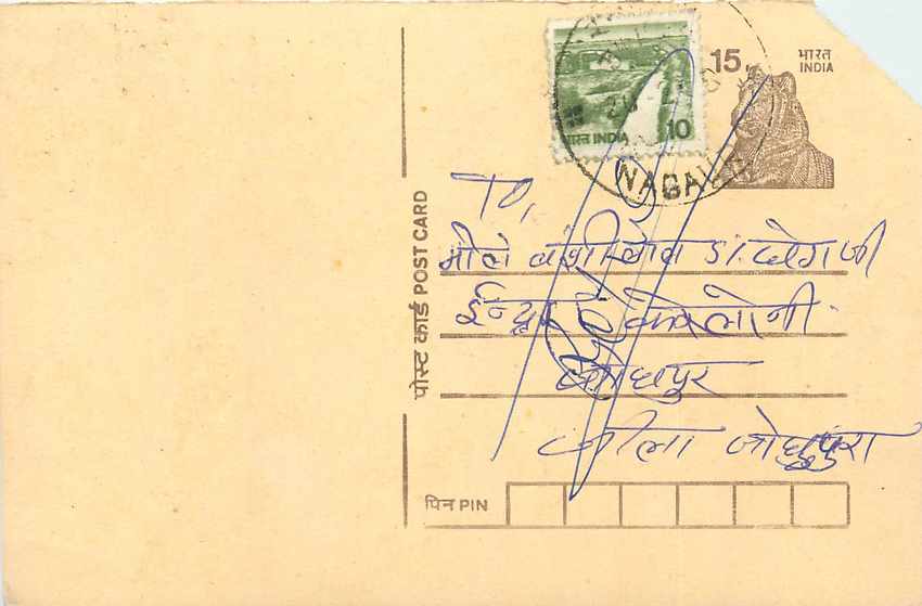 Inde India Entier Postal Stationary Tigre Tiger 