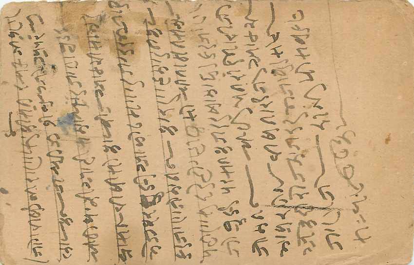 Inde India Entier Postal Stationary Tigre Tiger  — Verso