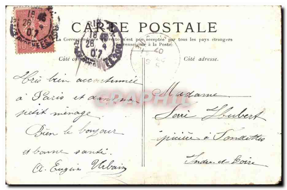 paris CPA Pantheon — Verso