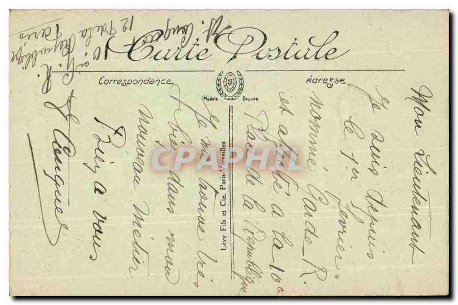 paris CPA Le Pantheon construit de 1764 a 1790 plans de Soufflot — Verso