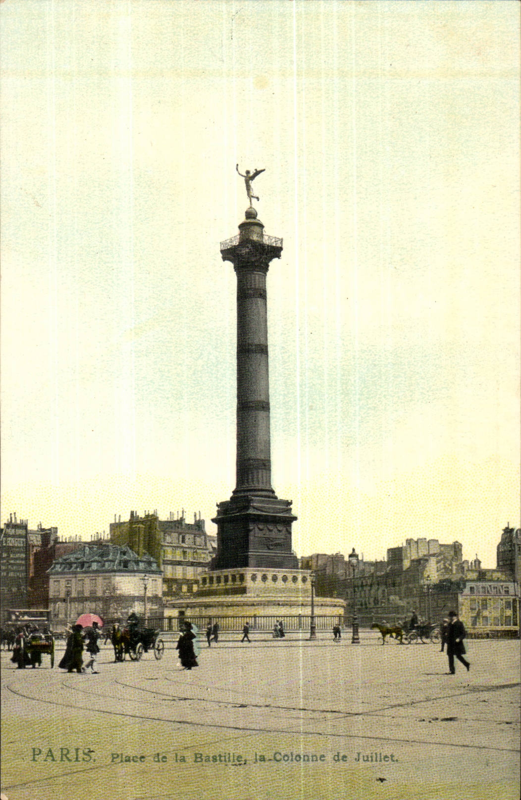 paris CPA place de la Bastille la colonne de Juillet