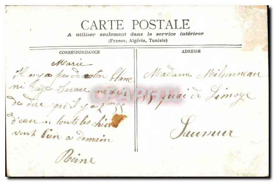 paris CPA La Trinite — Verso