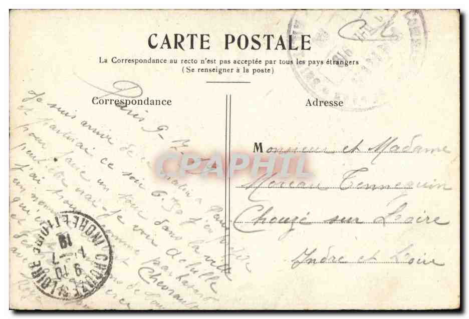 Paris CPA Rue de Rivoli et Tour St Jacques — Rückseite