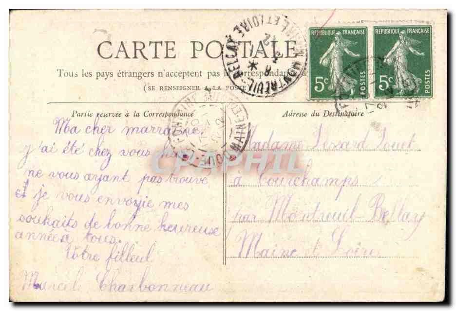 Paris CPA CAthedrale Notre DAme — Verso