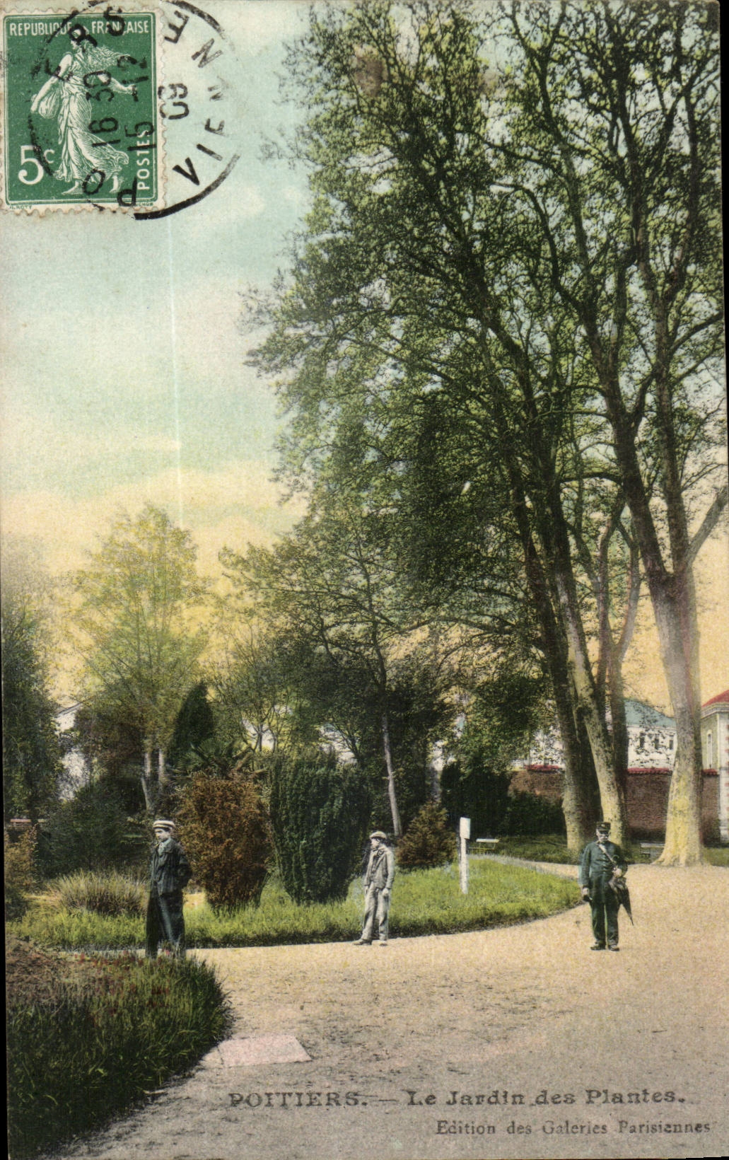 Poitiers CPA Le jardin des plantes (poste postier)