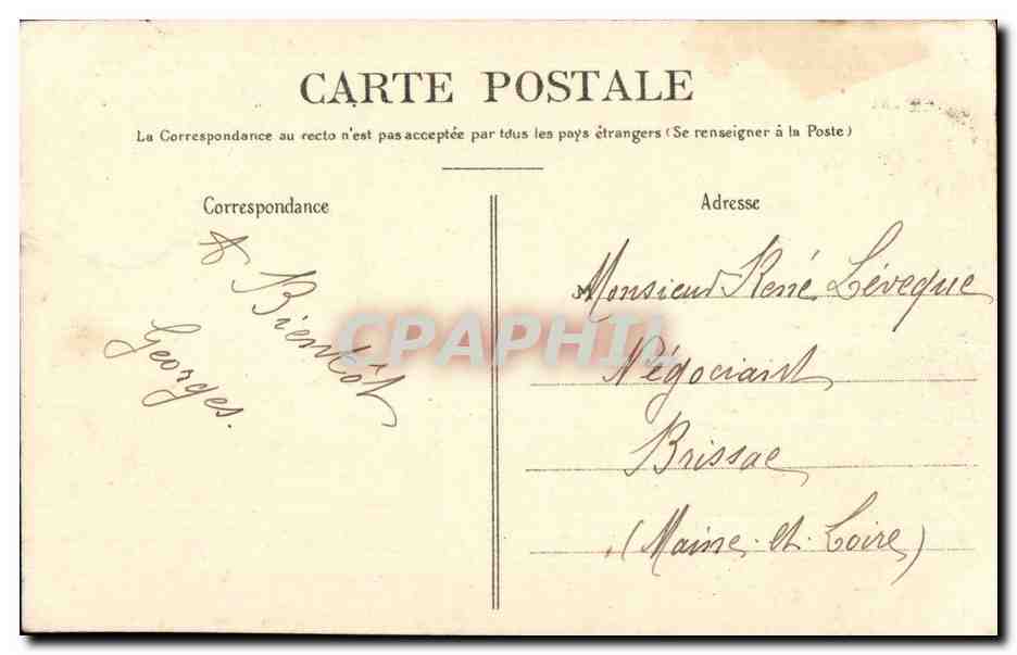 Poitiers CPA Le jardin des plantes (poste postier) — Back