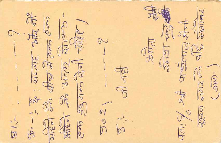 Inde India Entier Postal Stationary Tigre Tiger  — Verso