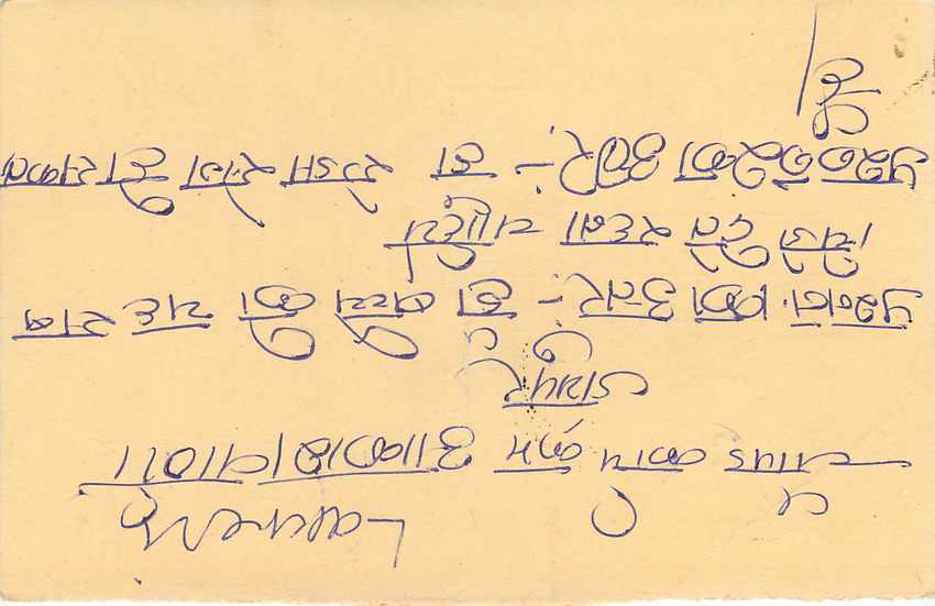 Inde India Entier Postal Stationary Tigre Tiger  — Verso