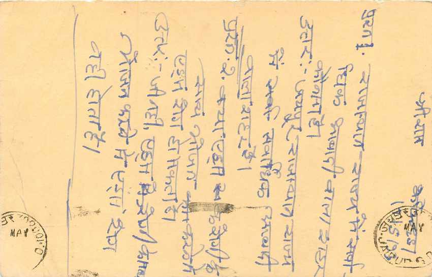 Inde India Entier Postal Stationary Tigre Tiger  — Verso