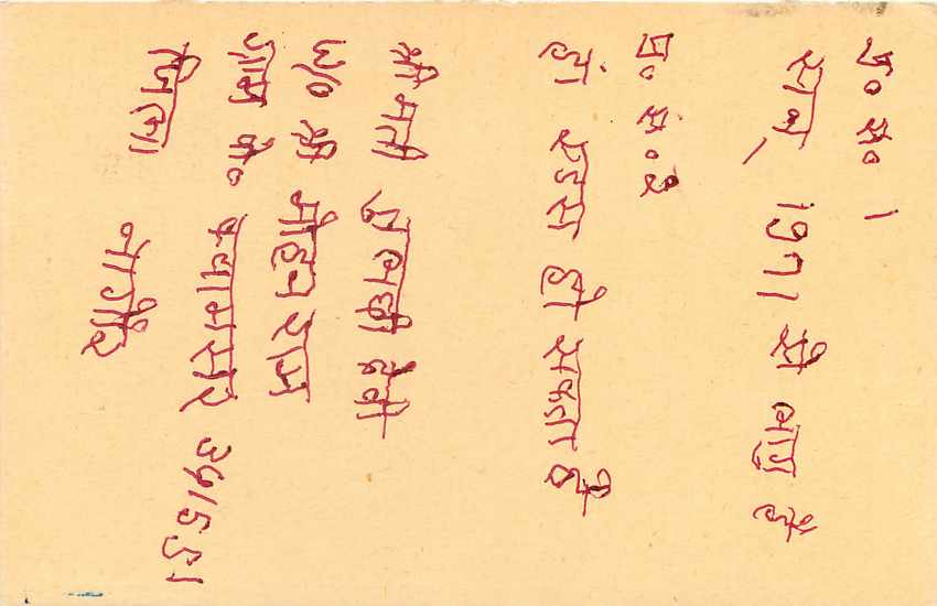 Inde India Entier Postal Stationary Tigre Tiger  — Verso