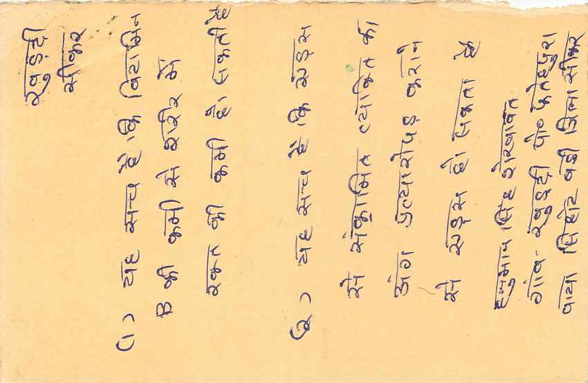 Inde India Entier Postal Stationary Tigre Tiger  — Verso