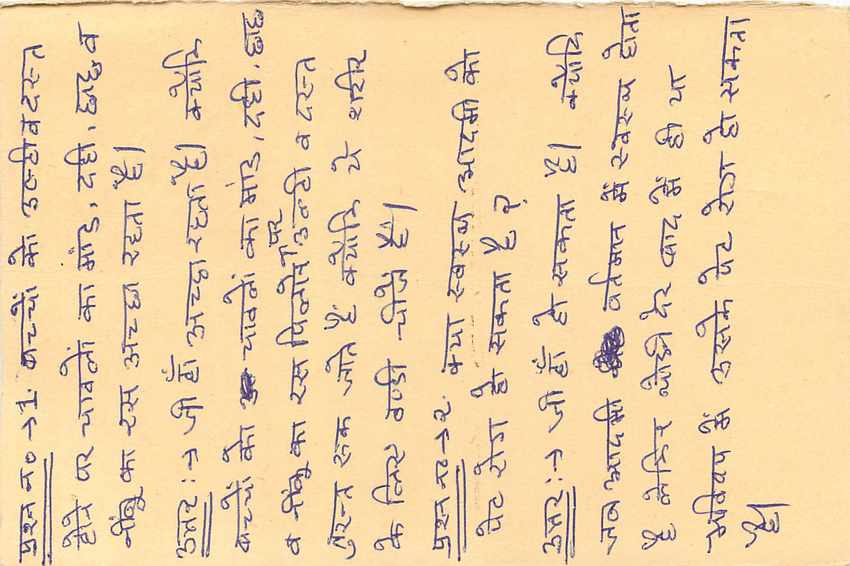 Inde India Entier Postal Stationary Tigre Tiger  — Verso