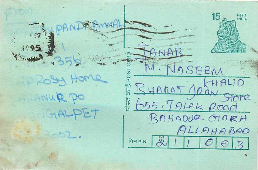 Inde India Entier Postal Stationary Tigre Tiger 