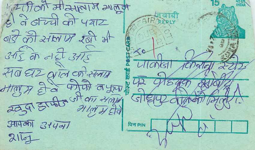 Inde India Entier Postal Stationary Tigre Tiger 