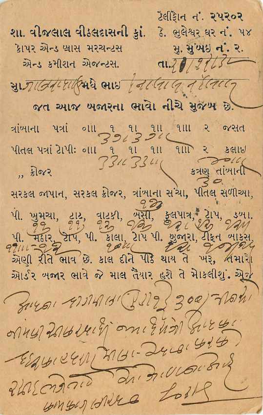 Inde India Entier Postal Stationary George V — Verso