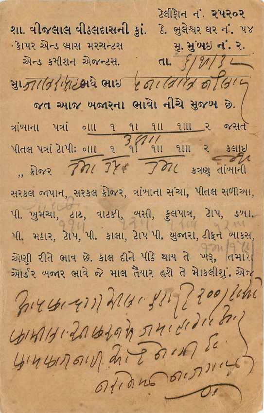 Inde India Entier Postal Stationary George V — Rückseite