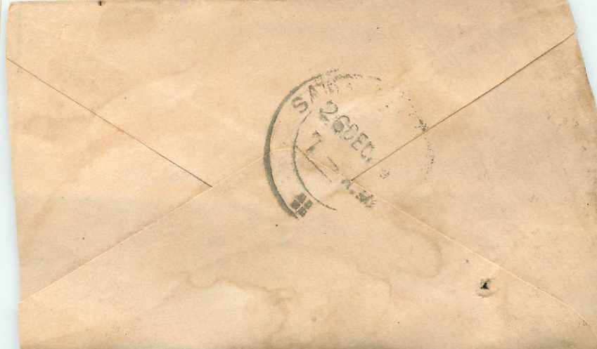 Inde India Entier Postal Stationary  — Rückseite