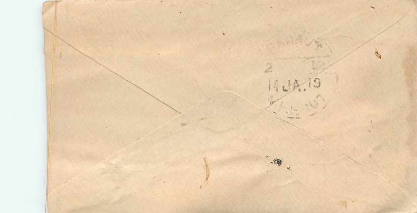 Inde India Entier Postal Stationary  — Rückseite
