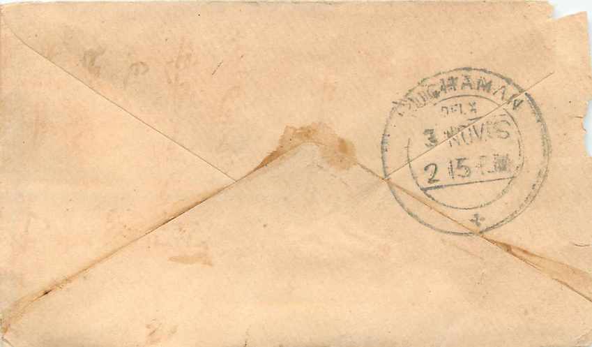 Inde India Entier Postal Stationary  — Rückseite