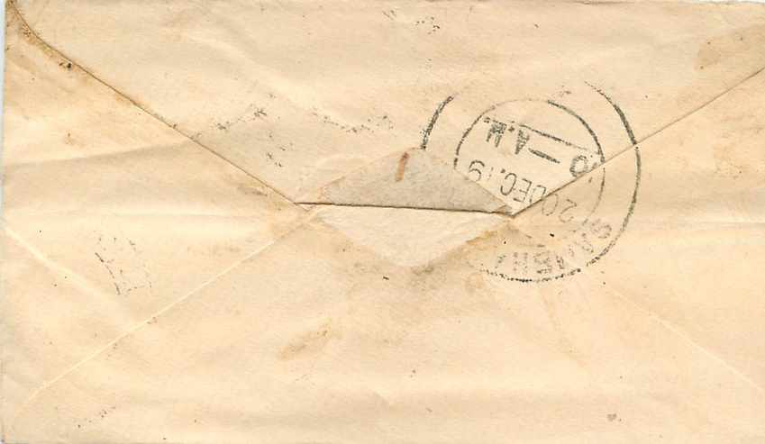 Inde India Entier Postal Stationary  — Verso