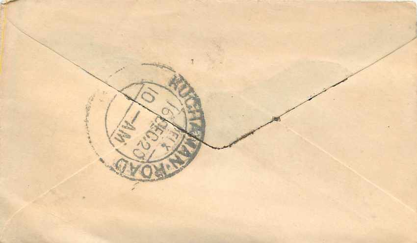Inde India Entier Postal Stationary  — Verso