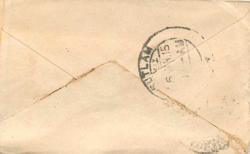 Inde India Entier Postal Stationary  — Rückseite