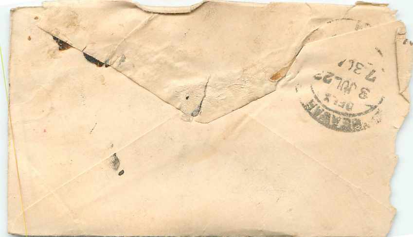 Inde India Entier Postal Stationary  — Rückseite