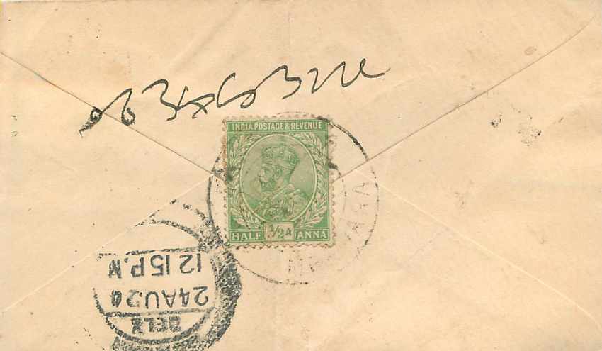Inde India Entier Postal Stationary  — Verso