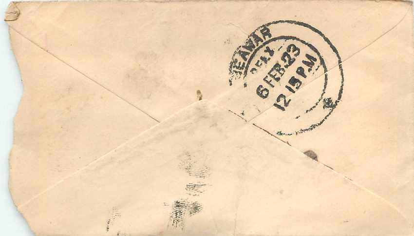 Inde India Entier Postal Stationary  — Rückseite