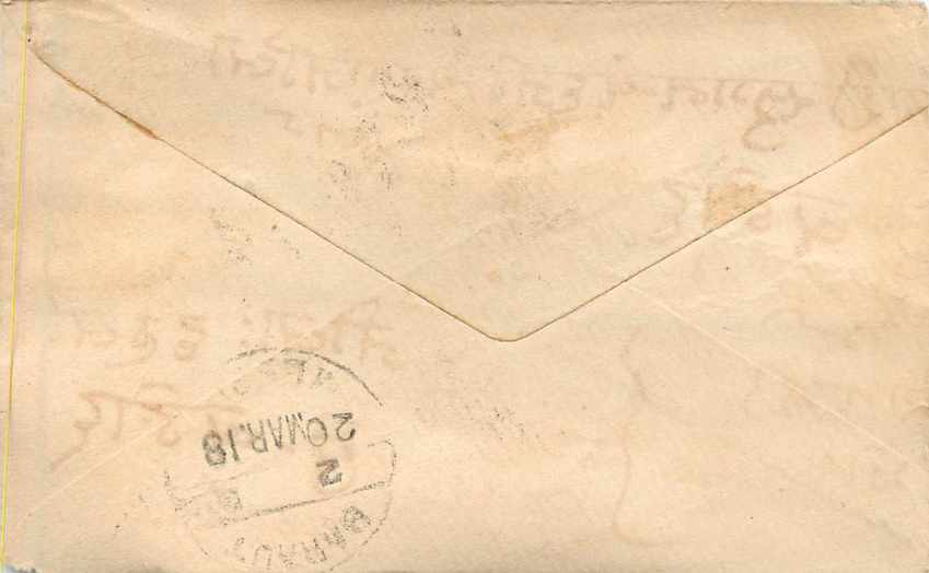 Inde India Entier Postal Stationary  — Rückseite