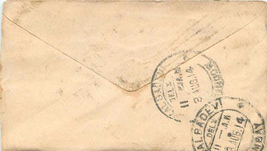 Inde India Entier Postal Stationary  — Verso