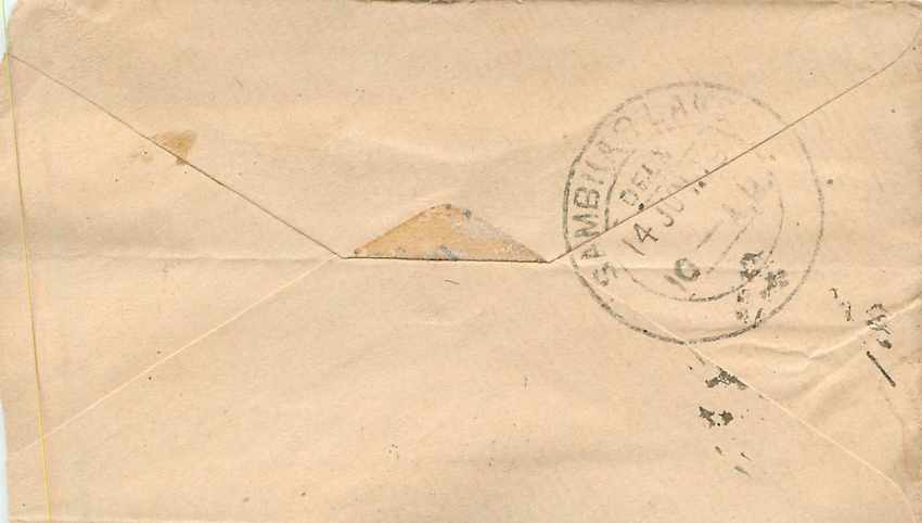 Inde India Entier Postal Stationary  — Rückseite