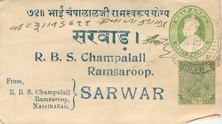 Inde India Entier Postal Stationary 
