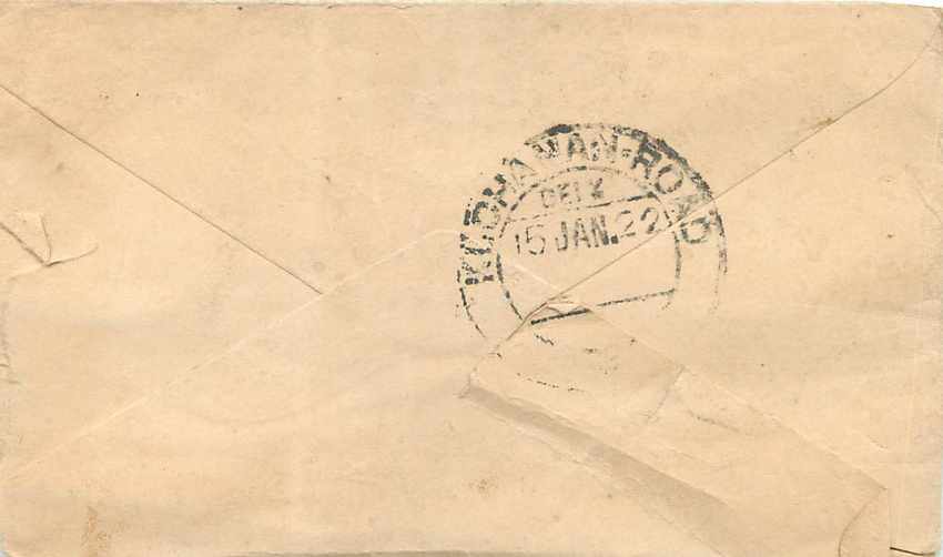 Inde India Entier Postal Stationary  — Rückseite