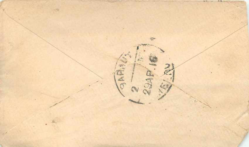 Inde India Entier Postal Stationary  — Rückseite