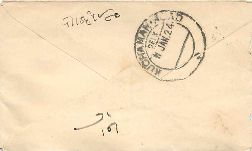 Inde India Entier Postal Stationary  — Rückseite